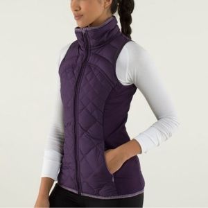LULULEMON Fluff Off Down Vest - Deep Zinfandel Purple size 4